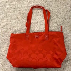 Coach canvas tote bag